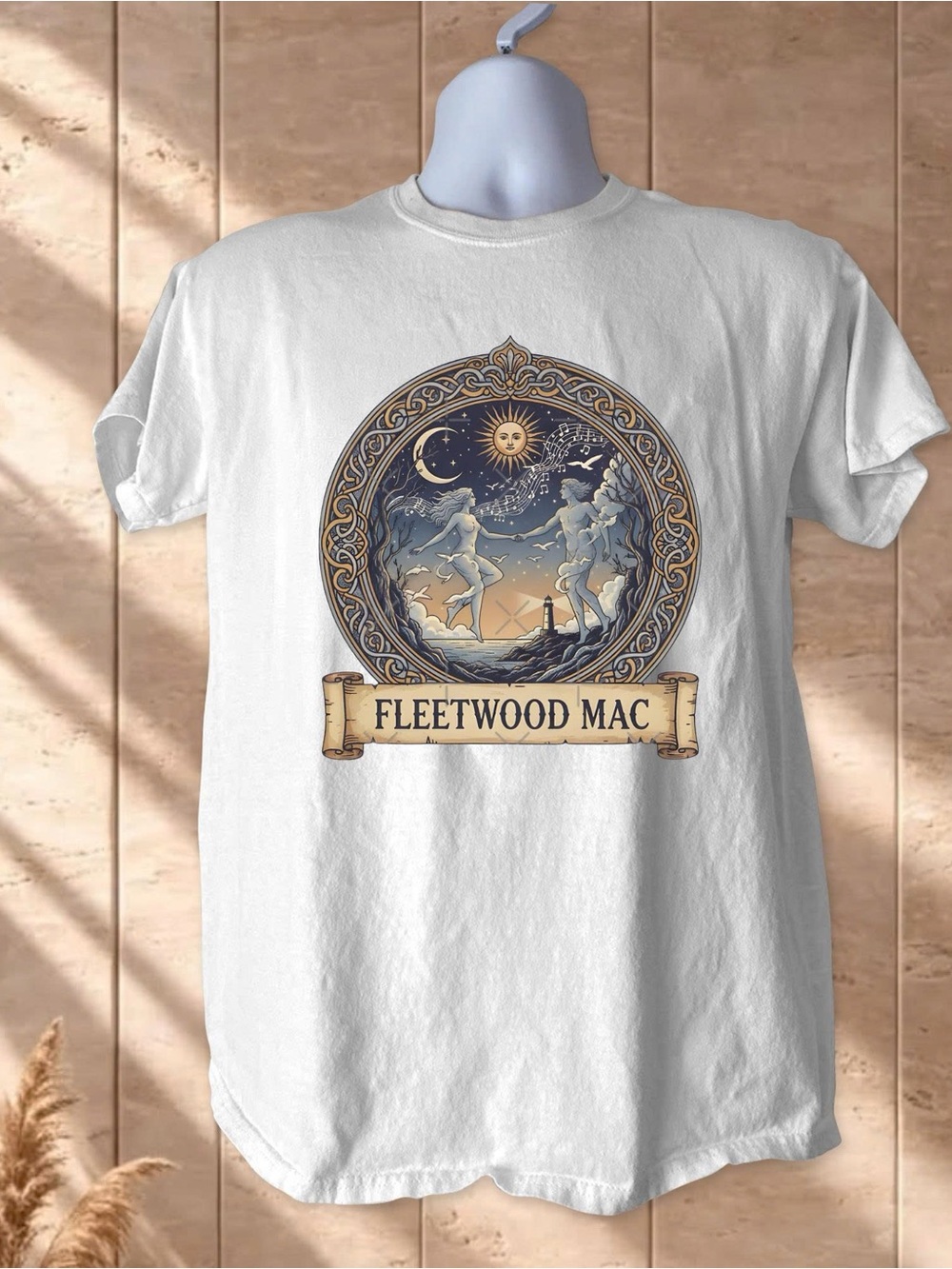 Fleetwood Mac Graphic Tee Vintage Band Shirt Celestial Boho Y2K Music Aesthetic
